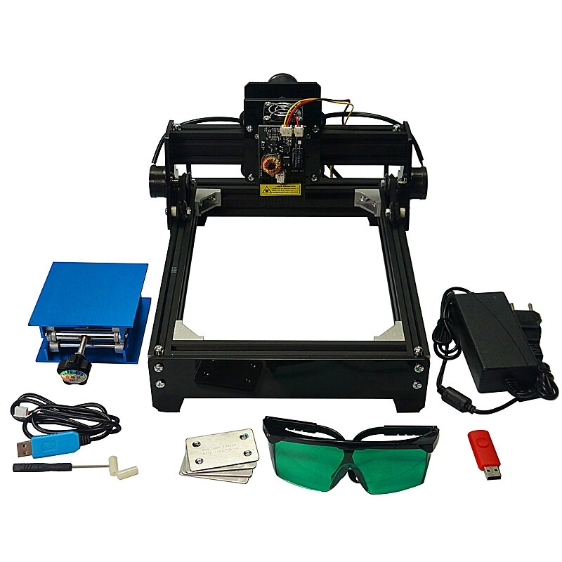Hoge Kwaliteit 15W 15000Mw Mini 2014 Diy Lasergravure Metalen Graveur Markering Machine