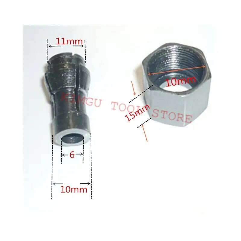 Piezas de tuerca de tapa de mandril de hierro, conos de 6mm para 995527 995530 GP2V GP2SA