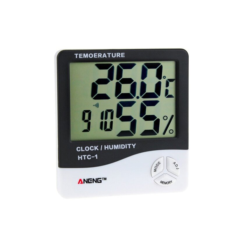 Termómetro de HTC-1, termostato Digital, higrómetro, estación meteorológica, termómetro de humedad