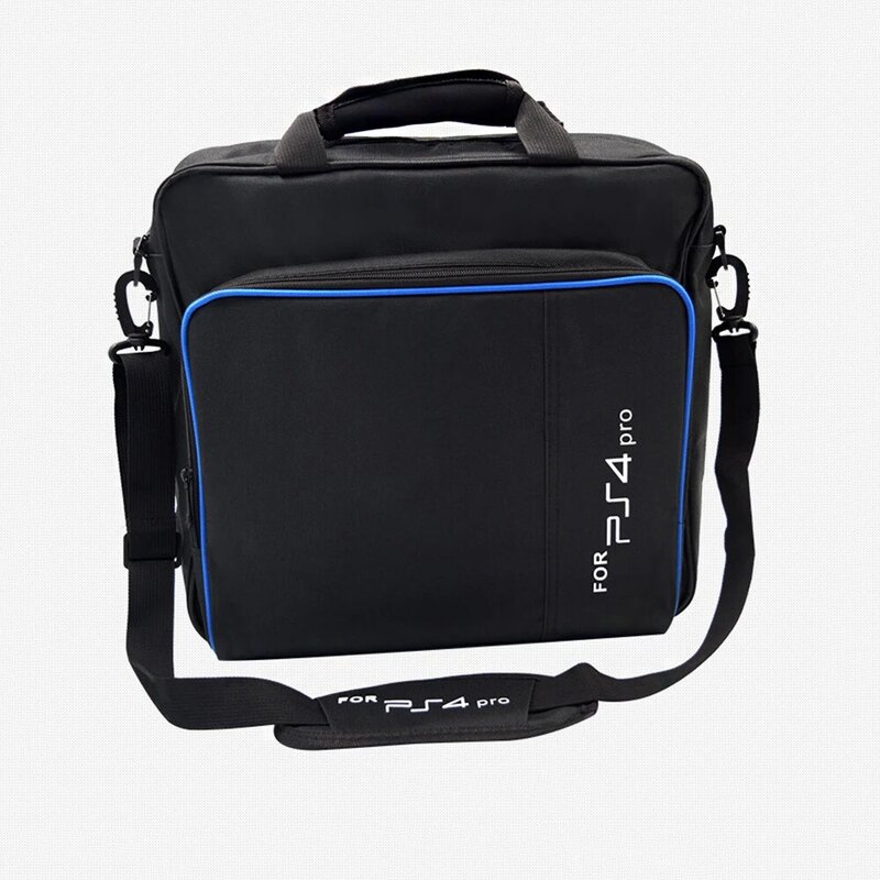 PS4 / PS4 Pro 슬림 게임 시스템 가방, 오리지널 사이즈 플레이스테이션 4 콘솔 보호 숄더 캐리 가방 핸드백 캔버스 케이스