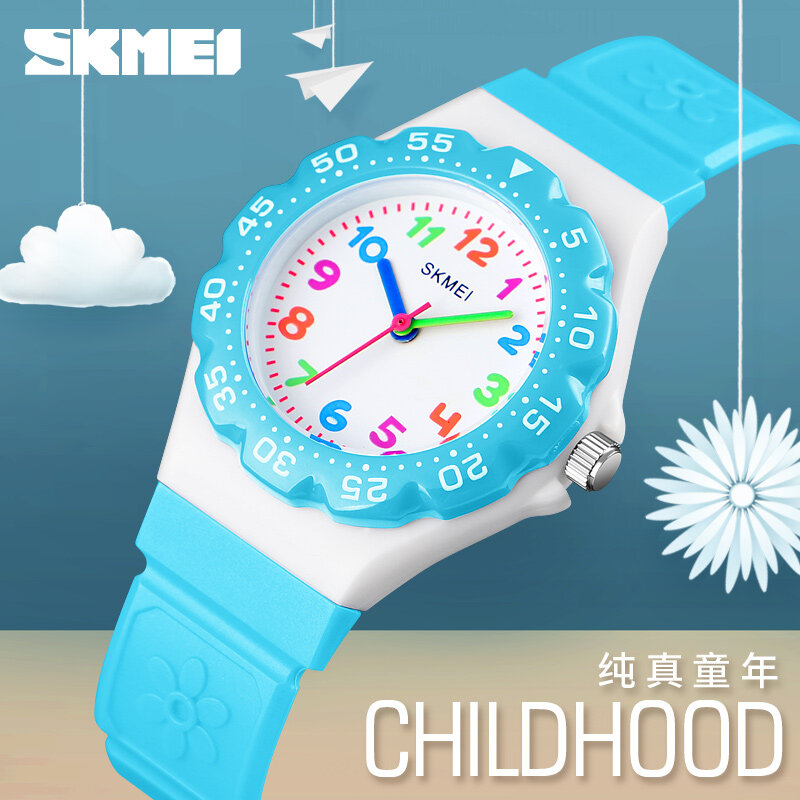 Skmei-クォーツ時計,50m子供用,スポーツ,ファッション,耐水性,2021