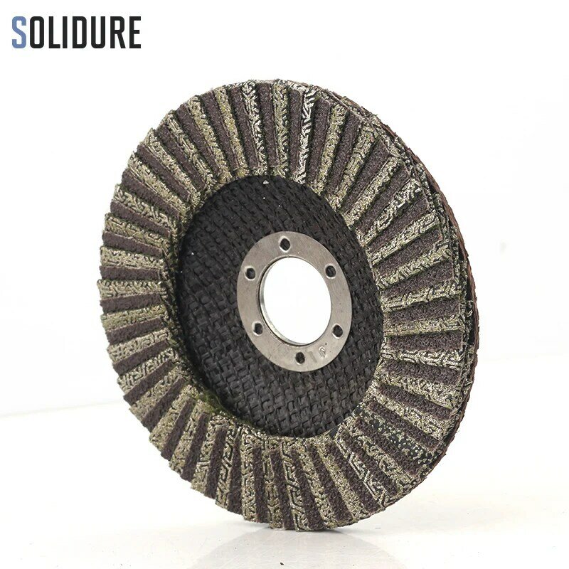 Disco de solapa electrochapado en seco y húmedo, ruedas de pulido de 4,5 pulgadas, disco abrasivo galvanizado de diamante de 115mm para amoladora