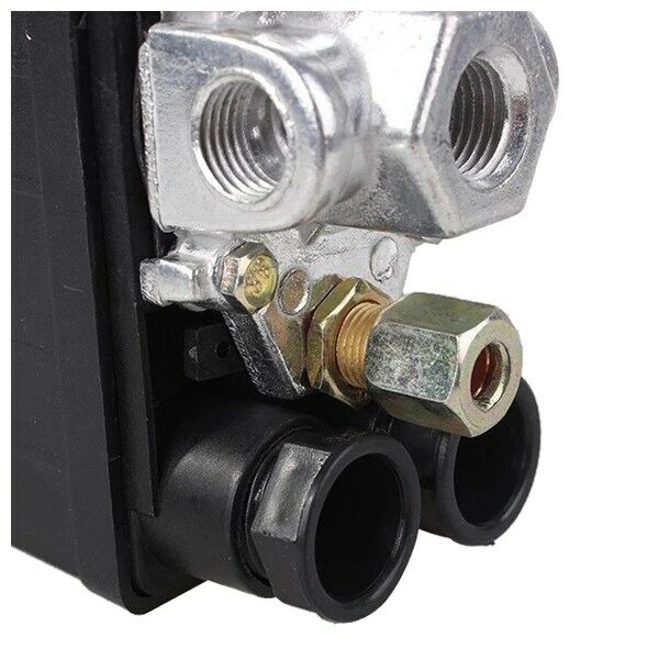 Válvula de Control de interruptor de presión de compresor de aire de alta resistencia, 90 PSI -120 PSI, color negro