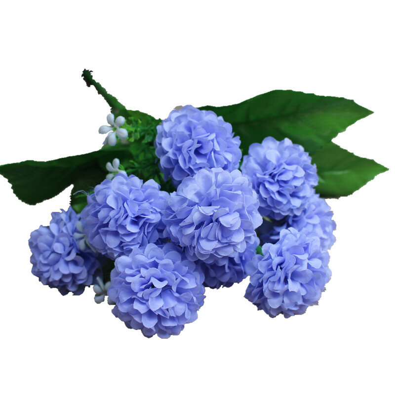 新ホット販売偽花マルチカラー美しいプラスチックワイヤー 8 アジサイ人工家の装飾香り菊