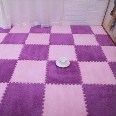 Bedroom carpet full shop room square puzzle plush thick bedside floor washable foam splicing mat-31