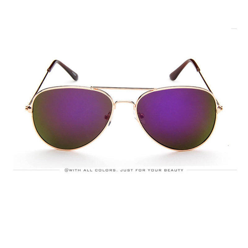 Женские и мужские солнцезащитные очки в классическом авиационном стиле, с металлической оправой, с зеркальным покрытием, Ретро стиль, UV400, ...