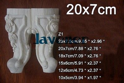 Z1-20x7 cm In Legno Intagliato Onlay Applique Carpenter Decal Lavorazione del Legno Falegname Gamba
