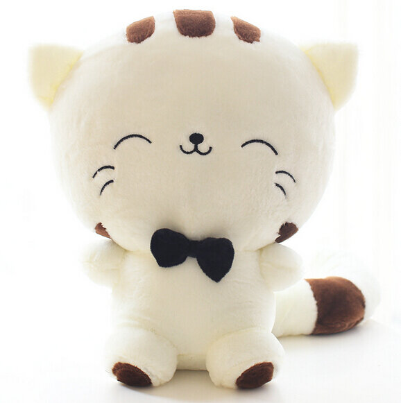 20Cm 귀여운 카와이 고양이 활 플러시 인형 장난감 선물 부드러운 인형 쿠션 소파 베개 선물 크리스마스 선물 파티 장식 홈 장식