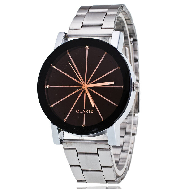 Роскошные брендовые кварцевые часы из нержавеющей стали для мужчин и женщин, модные наручные часы с браслетом, наручные часы, мужские часы, ...