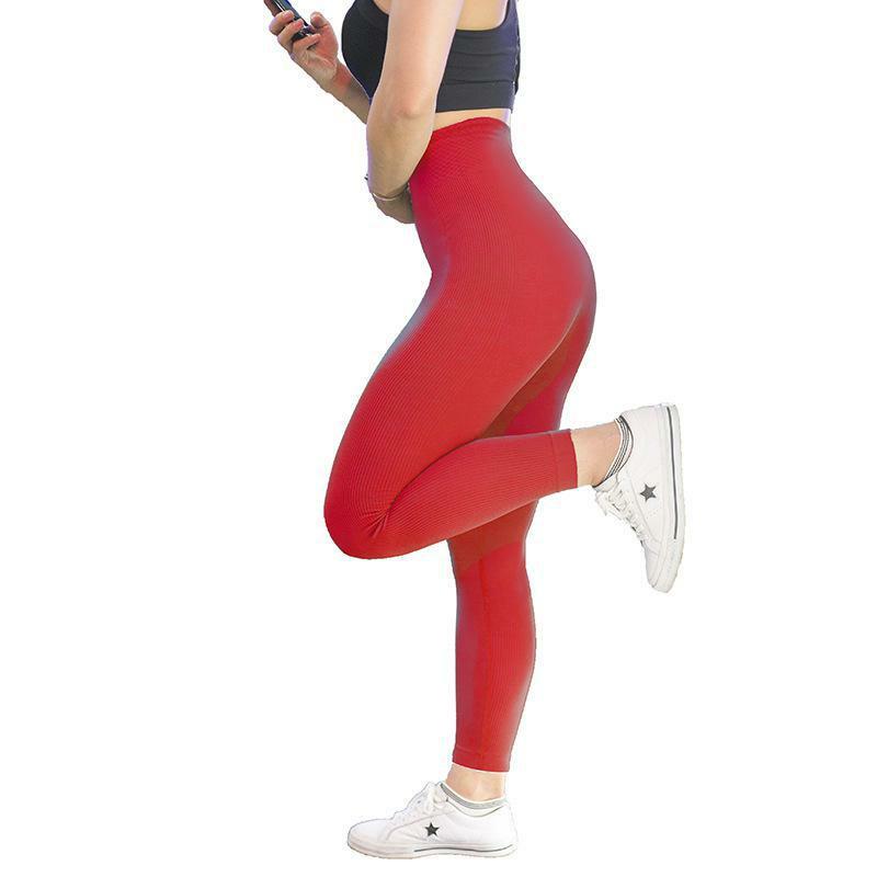 女性高弾性フィットネススポーツレギンスパンツスリムランニングスポーツウェアスポーツパンツズボン服