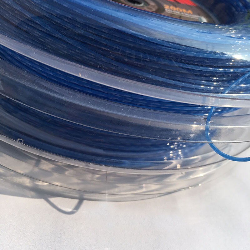 1 carretel azul genuíno novo zarsia preto torção tennis string carretel corda de tênis, feito em taiwan, hexaspin twister poliéster cordas