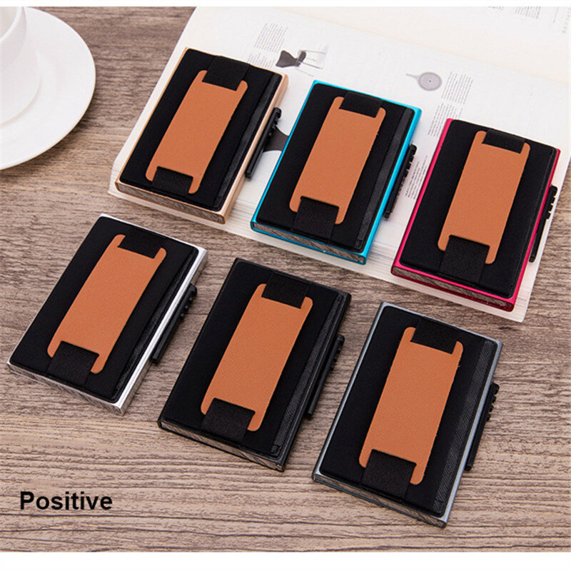 BISIGORO Metal Card Case Fashion RFID Blocking 2021 New Card Holder Simple High Quality Wallet Casual Multifunctional Coin Purse