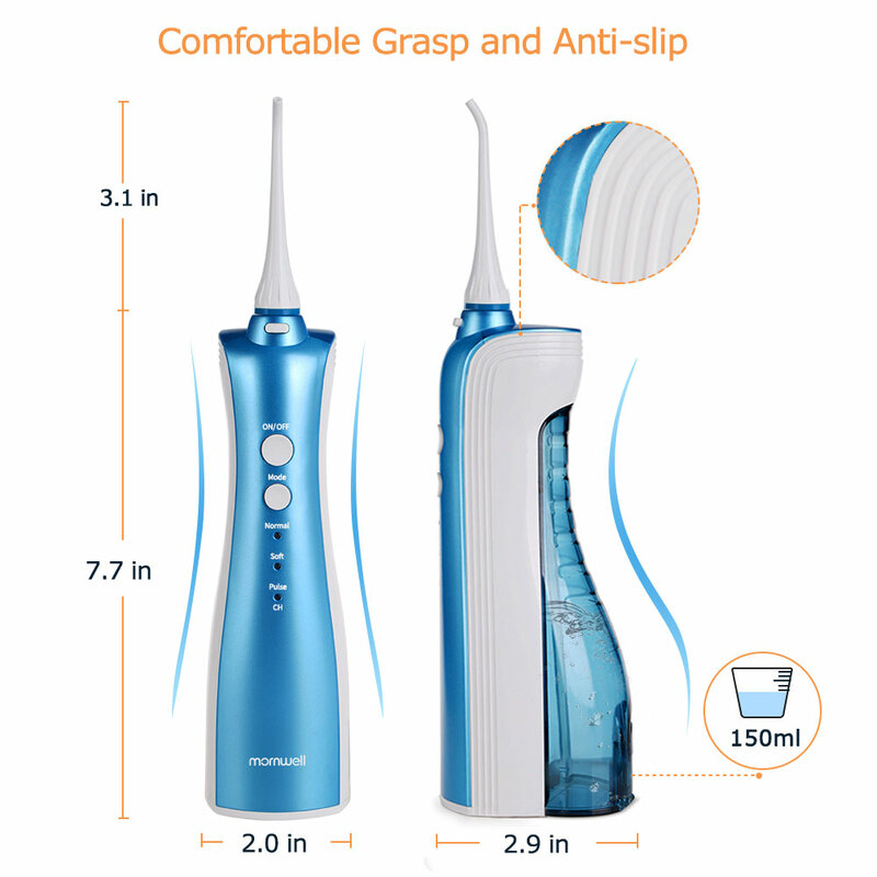 Irrigatore orale portatile ricaricabile per acqua flosser denti puliti getto d'acqua dentale irrigatore di ricarica induttiva squisito dentale