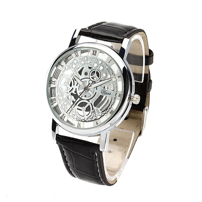 Marca de luxo de Couro oco Relógio de Quartzo Das Mulheres Dos Homens de Moda Pulseira de Relógio De Pulso Relógio De Pulso Relogio masculino feminino