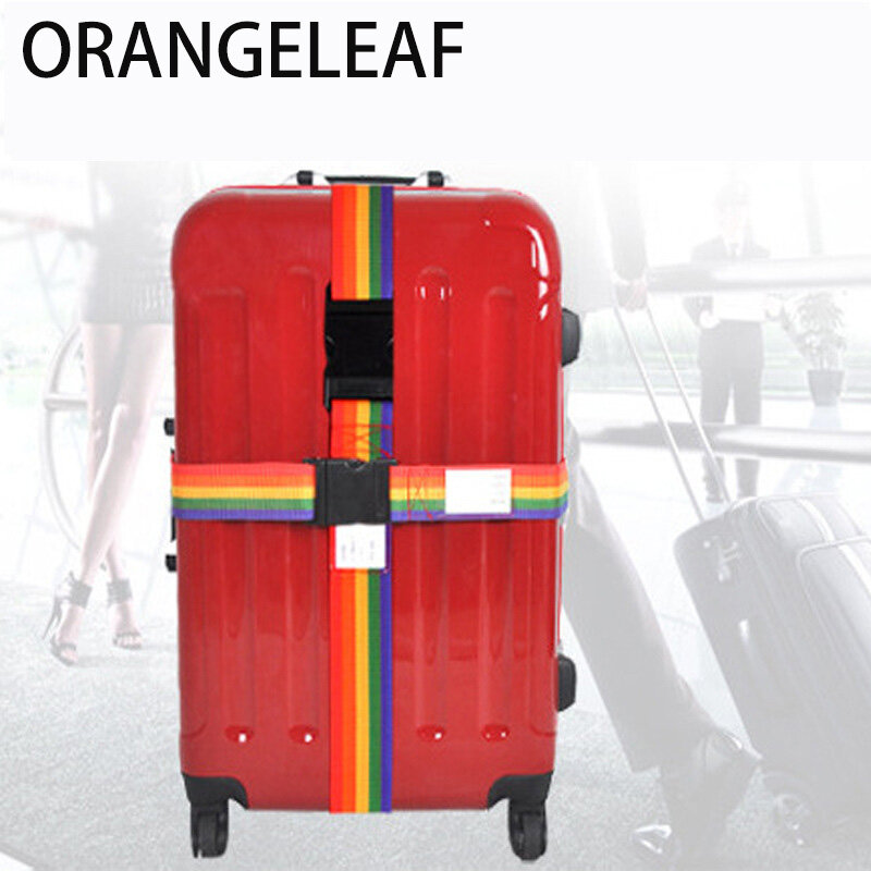 Accesorios de viaje, correa de equipaje de 200CM de longitud, ajustable, para maleta de viaje, hebilla de bloqueo de nailon con contraseña, correas para equipaje, etiquetas