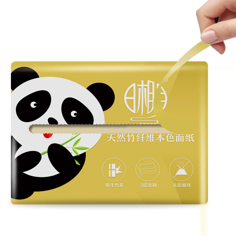 6 paquetes/set servilletas de dibujo de papel de color Natural con Sun Moon puro 3 capas de pulpa de bambú tejido facial