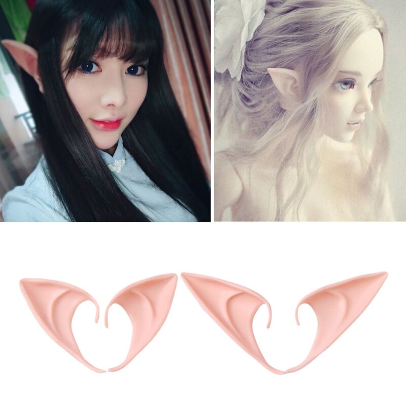 1 Pair/ 2 Pcs High Quality Latex Halloween Party Elven Elf Ears Anime Fairy Cospaly Costumes Vampire Latex