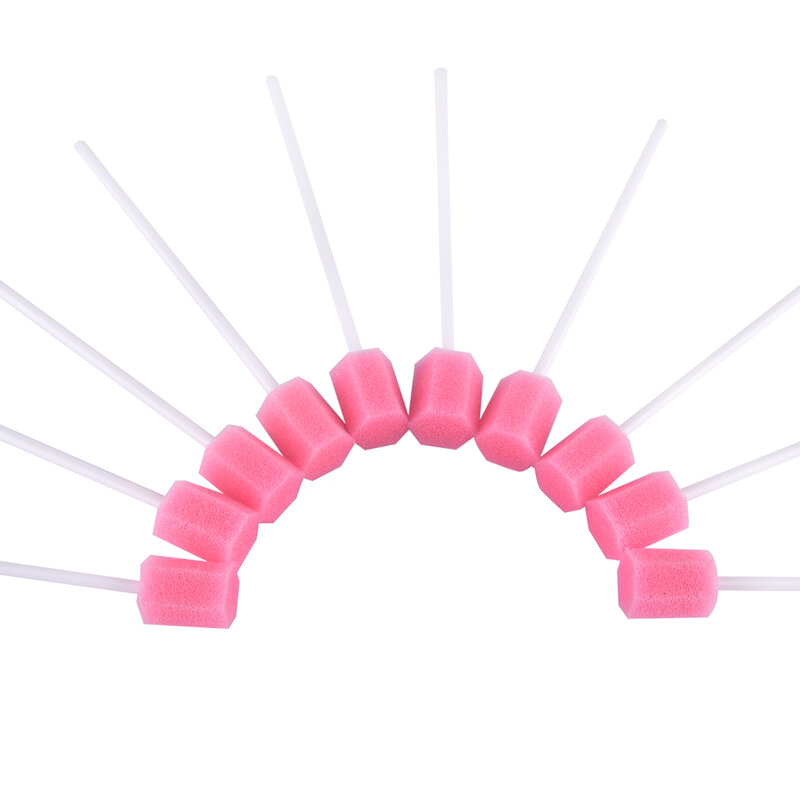 100 pçs/set Descartáveis Oral Oral Care Esponja Swabsticks Unflavored Escarro Espuma Cotonetes Esponja Vara para Uso Médico Oral