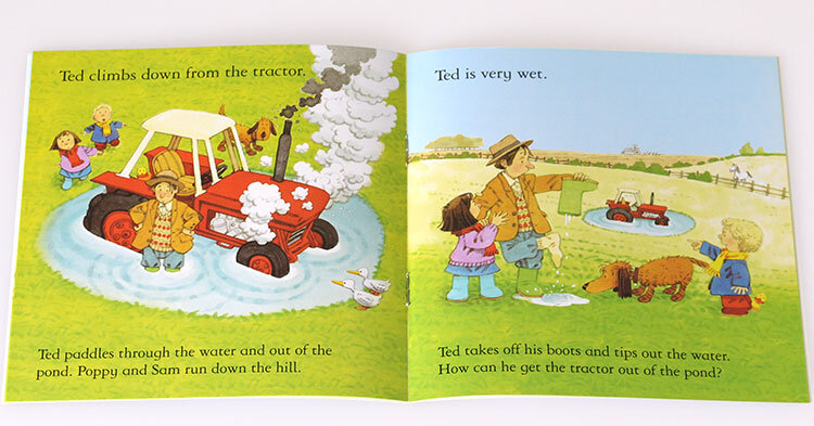 Usborne-Libros de la mejor imagen para niños, cuento famoso en inglés, historia de granja, Serie de cuentos de Farmyard, 15x15cm, lote de 5 unids/set