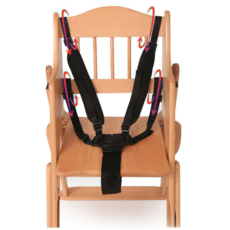 Harnais de sécurité universel à 5 points pour chaise haute, ceintures de sécurité pour poussette de bébé, poussette pour bébé, Buggy, sangle à crochet rotative à 360