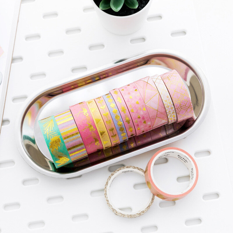 16 sztuk popularne ins kolor folia dekoracyjna taśma washi zestaw Mini samoprzylepne taśmy maskujące naklejki pamiętnik album biurowe A6021