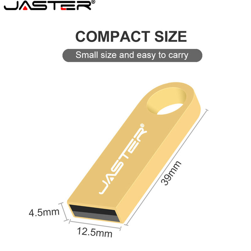JASTER mini metall usb flash drive 64GB 32GB 16GB 8GB 4GB pen drive stick wasserdicht metall silber u disk memoria cel usb stick