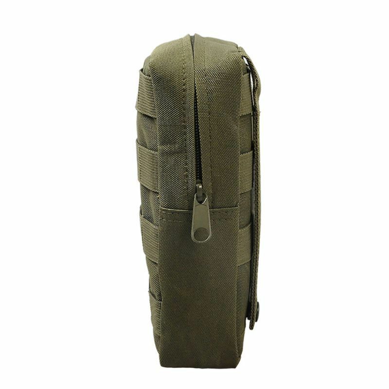 Bolsa esportiva militar durável de 21x11.5 cm, bolsa tática de cintura para atividades ao ar livre e caça
