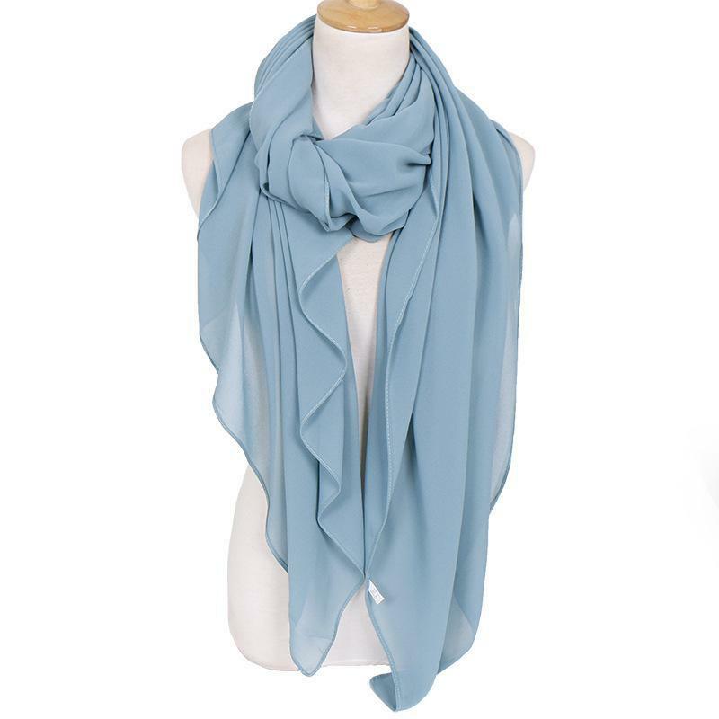 Продажа монохромный мусульманский атласный тюрбан Модный Имитация шелковый шарф длинный