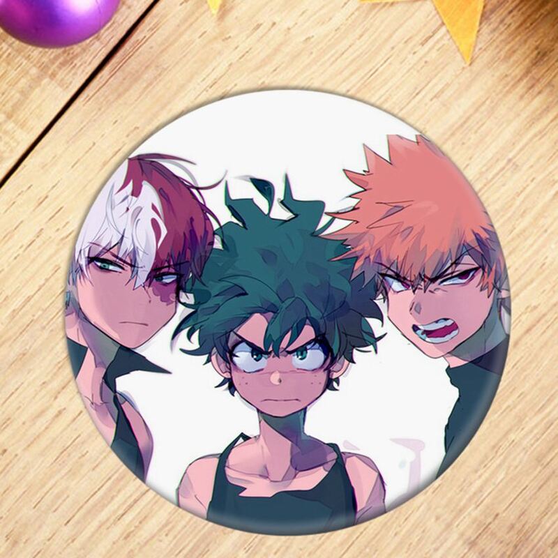 Badges de Cosplay My Hero Academia, 1 pièce, broches de dessin animé Boku no Hero Academia, Collection Izuku, Badges pour sacs à dos