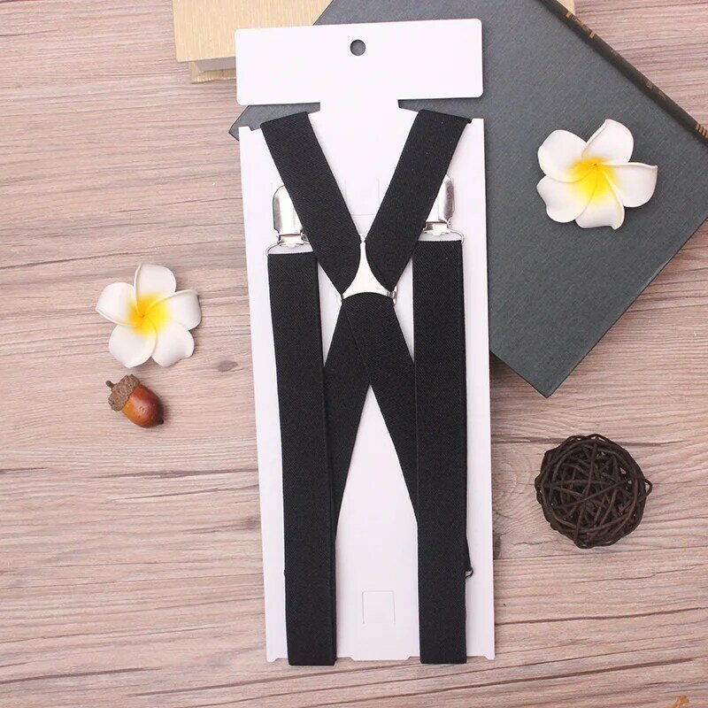 9 Color Elastic Leather Suspenders Men 4 Clips Braces Vintage Mens Women Suspender For Trousers Wedding Suspensorio For Skirt