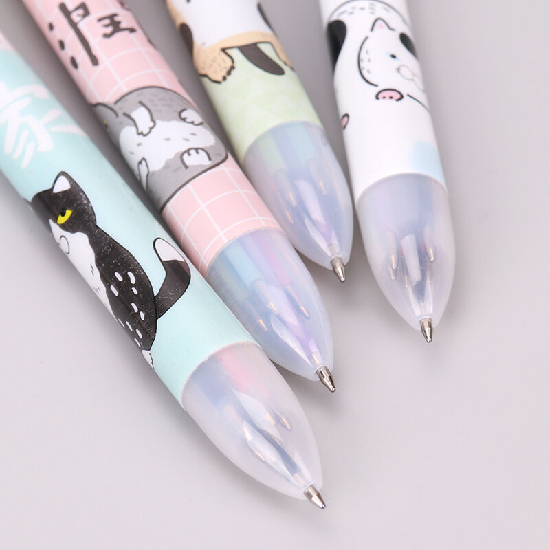 قلم حبر جاف 6 في 1 ، ضغط متعدد الألوان ، قلم حبر إبداعي ، أقلام وضع علامات ثابتة ، لوازم مدرسية مكتبية