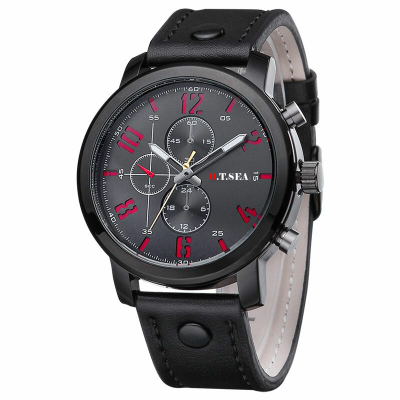 Duże fajne modne marki luksusowe zegarki wojskowe mężczyźni skórzany sport zegarek kwarcowy zegarek na co dzień zegar męski Relogio Masculino
