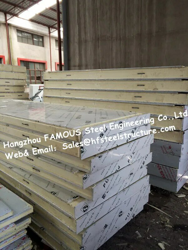 Polyurethane PU Sandwich Panel For Cold Storage And Insulation Material Cold Room Panel Width 960mm