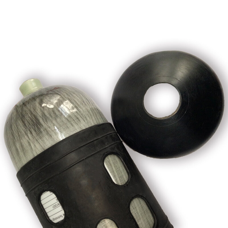 Cilindro de buceo de fibra de carbono AC20681, PCP, Airsoft, botella de Rifle, tanque de Paintball, tapas de goma protectoras, cubierta completa