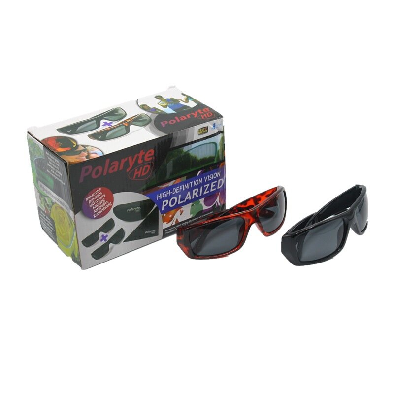 2 في 1 صندوق بولاريتي HD النظارات الشمسية المضادة للخدش مفيدة لقيادة الدراجات