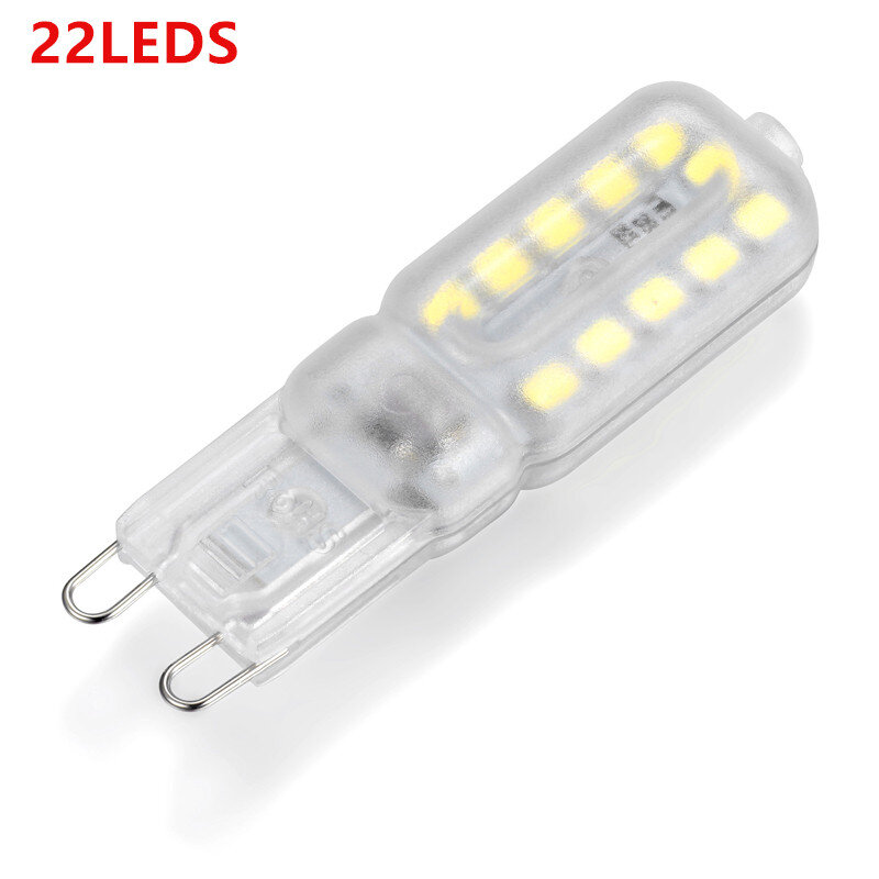 Bombilla LED para lámpara halógena, reemplazo de 30/40W, G9, 14LED, 22LED, 32LED, CA 220V, 230V, 240V, G9, SMD 2835