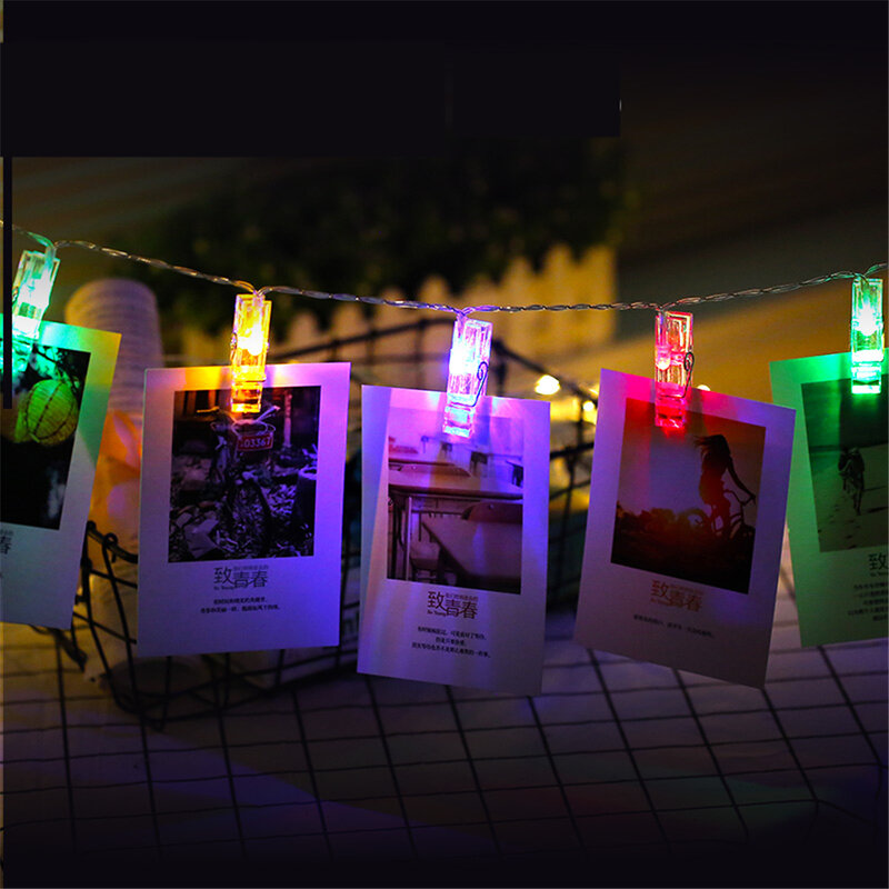 1.5 متر-5 متر بطارية صور كليب سلسلة أضواء ديكور المنزل 10-50LEDs أضواء عيد الميلاد للحزب تزيين في العطلة جارلاند الجدار الشنق