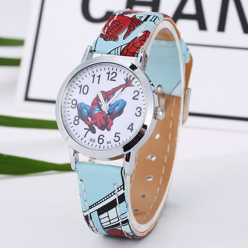 Reloj de cuarzo de cuero de marca de dibujos animados para niños y niñas, pulsera de moda informal, reloj de pulsera, reloj, 2020