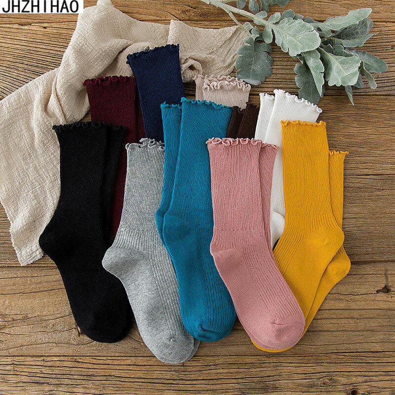 Mút Bông Tai Kẹp Nữ Sock Vintage Skarpetki Damskie Calcetines Dạo Phố Ngộ Nghĩnh Tất Calcetines Mujer "Meias Sokken
