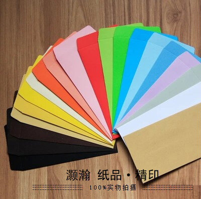 Cor envelope engrenagem envelope chinês 20 cor importação versão 170x85mm 120gms 100 peças