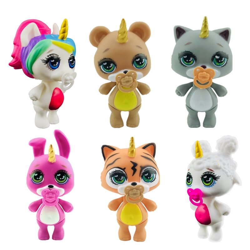 Lanyitoys-새로운 6 가지 귀여운 스타일 푸프시 스퀴시 유니콘, 부드러운 장난감, 스퀴시 푸프시, 스퀴시 유니콘, 3.5 인치