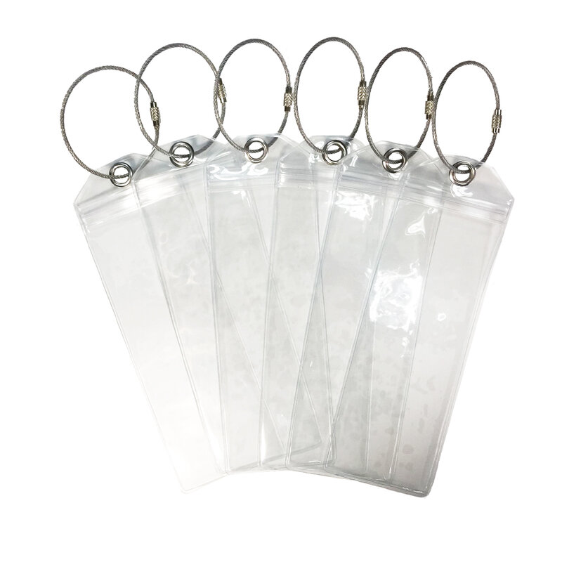 Cruise Tags Luggage Tag Holders for Royal Caribbean & Celebrity Cruise Ship with Zip Seal & Steel Loops Thick PVC
