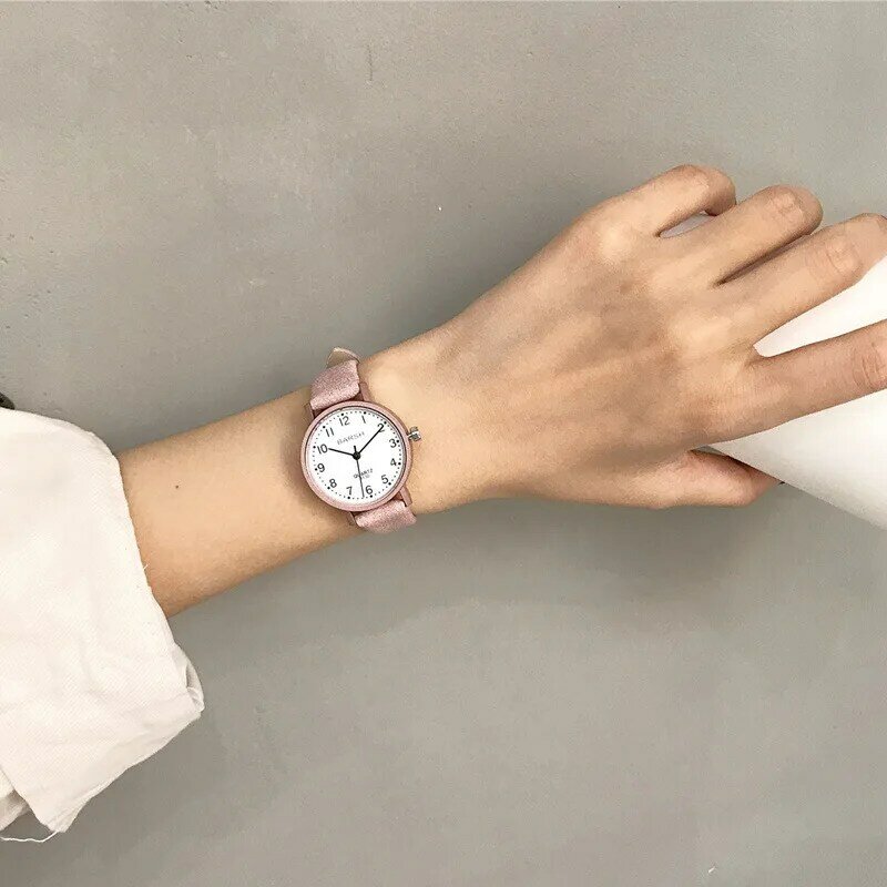 Relógios femininos marca de moda do vintage relógio de quartzo de couro feminino simples mulher relógio casual senhoras relógios de pulso montre feminino