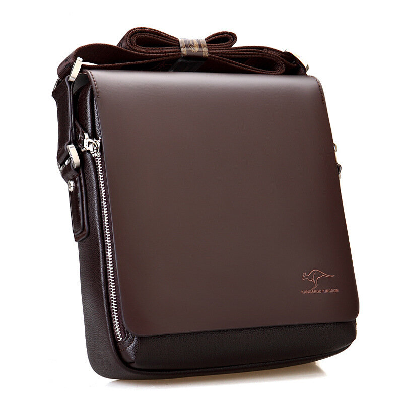 Бесплатная доставка! Подлинная брендовая комбинированная кожаная сумка, повседневный мужской портфель на плечо, сумка-мессенджер кенгуру, ...