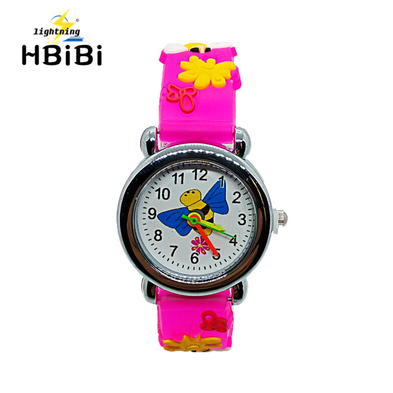 Relojes HBiBi con diseño de mariposa y libélula coloridos para niños, regalo para niñas, reloj Casual de abeja, reloj infantil