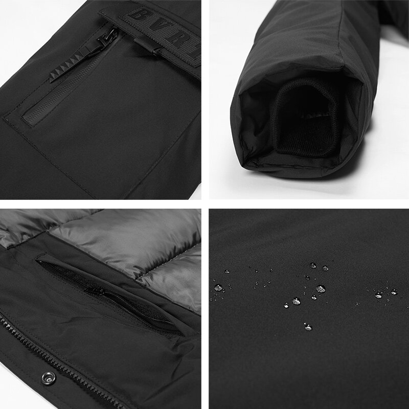 ICEbear 2021 nowy wysokiej jakości płaszcz zimowy prosty modny płaszcz duża kieszeń projekt męska ciepła markowa bluza z kapturem moda parki MWD18718D