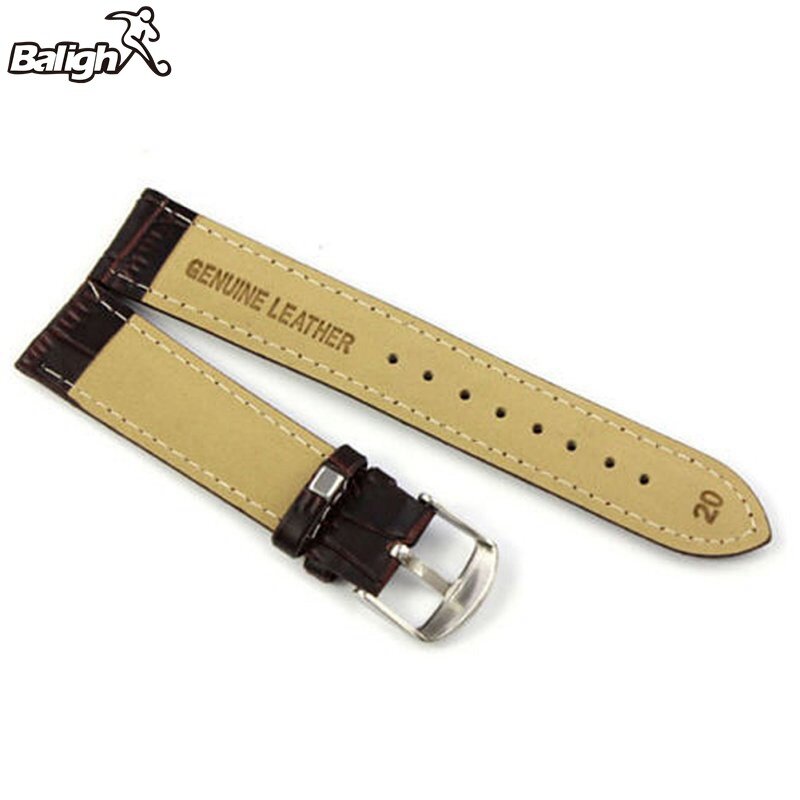 Mode Einzigartige PU Lederband Stahl Schnalle Armbanduhr Band Weiche 18 ~ 24mm