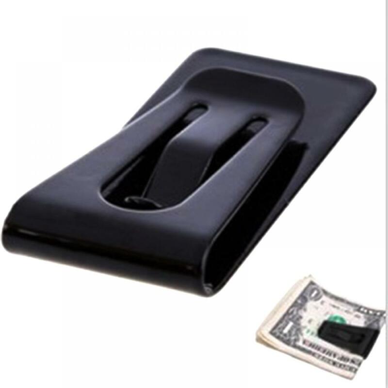 SKYBOb-男性用ミニステンレススチール,薄いポケットカード,お金を保持するためのクリップリング