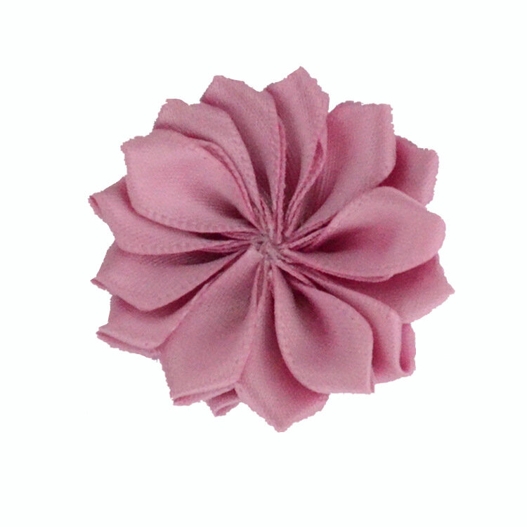1.6 "20 pçs/lote 16 petaled roseta fita de cetim flores usado para crianças adulto bandana grampos de cabelo diy acessórios de cabelo