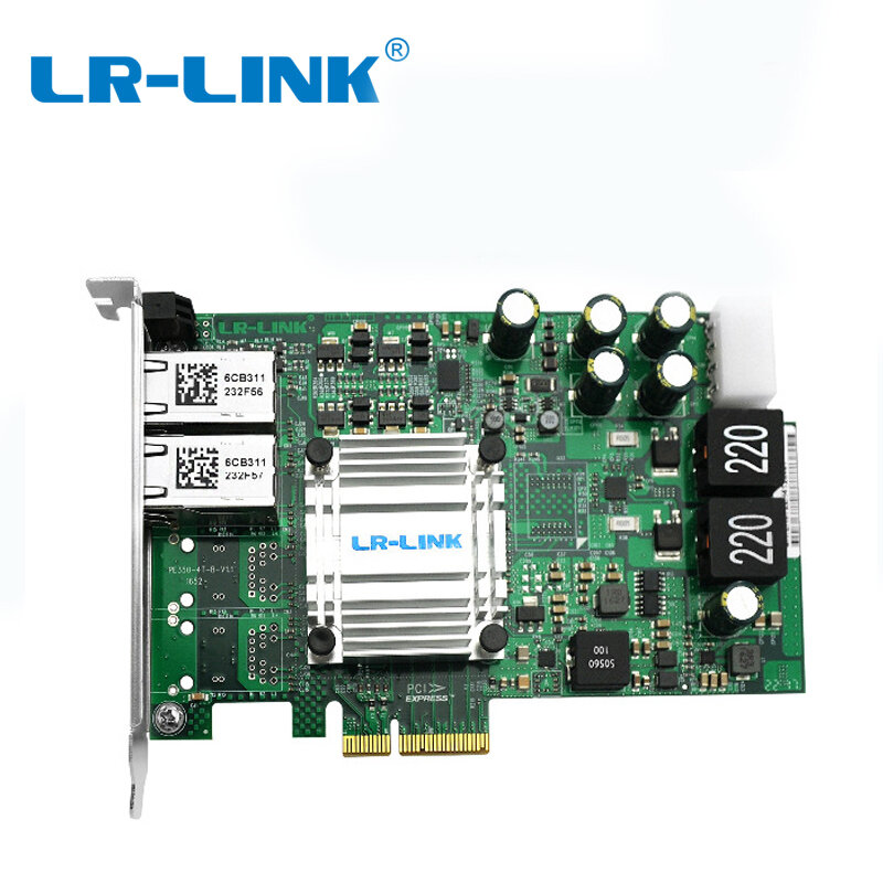 LR-LINK 9722HT-POE + Gigabit Ethernet Frame Grabber Kartu Video PCI-E X4 Kartu Jaringan Port Ganda Intel I350 Nic